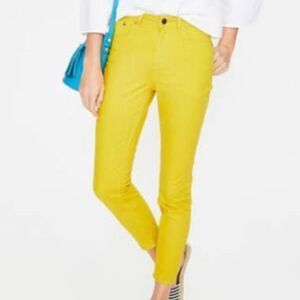 Boden Soho Skinny Yellow Ankle Crop Jean Sz 10R‎